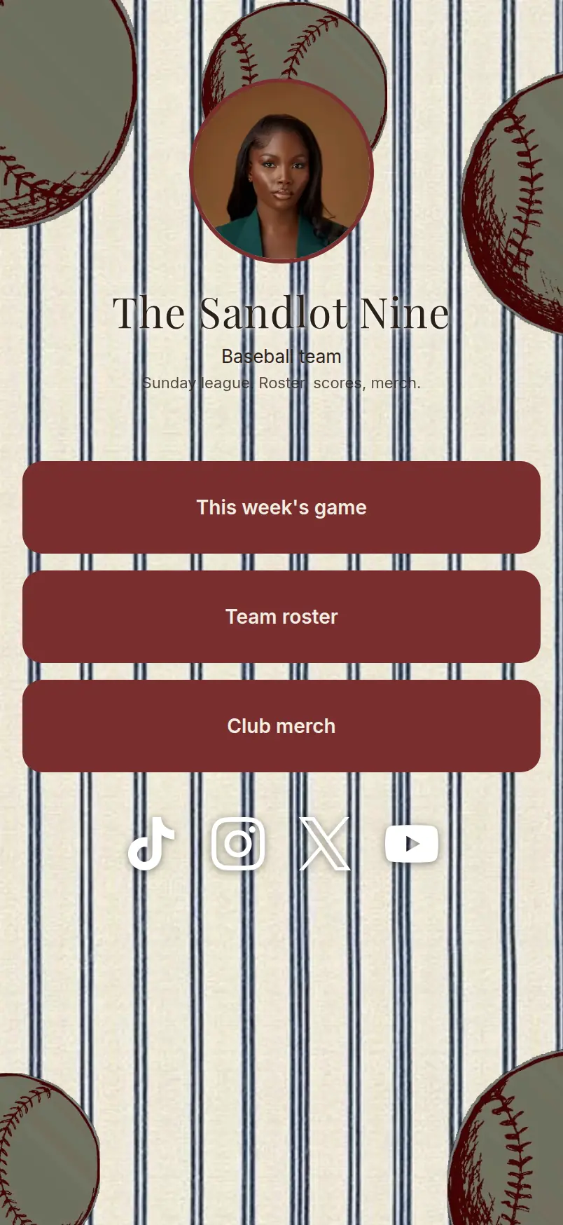 The Sandlot Nine template